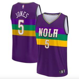 Basketball Jersey 2022-23 New Orleans Pelicans #5 Herbert Jones Fastbreak City Purple Jersey 609923