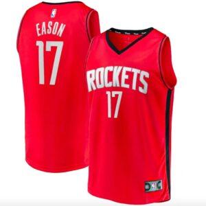 Basketball Jersey 2022 NBA Draft First Round Pick Houston Rockets #17 Tari Eason Fast Break Icon Red Jersey 601868