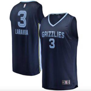 Basketball Jersey 2022 NBA Draft First Round Pick Memphis Grizzlies #3 Jake LaRavia Fast Break Icon Navy Jersey 607297