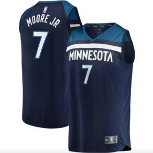 2022 NBA Draft First Round Pick Minnesota Timberwolves #7 Wendell Moore Jr. Basketball Jersey Fast Break Icon Navy Jersey 609829