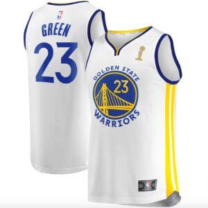 Basketball Jersey 2022 NBA Finals Champions Golden State Warriors #23 Draymond Green Fast Break Association White Jersey White 598119