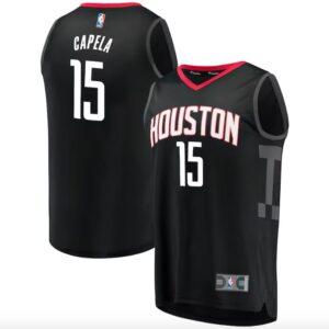 Houston Rockets #15 Clint Capela Fast Break Statement Black Jersey 601135