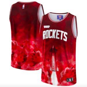 Houston Rockets NBA & KidSuper Studios by Fanatics Hometown Red Jersey Pink 600115