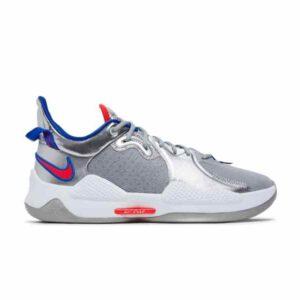 Nike PG 5 Clippers sneakers Metallic Silver/Hyper Royal/Laser Crimson CW3143 005