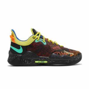 Nike PG 5 EP Mismatched Multi Black/University Red/Yellow Strike/Green Glow CW3146 006/CW3143 006