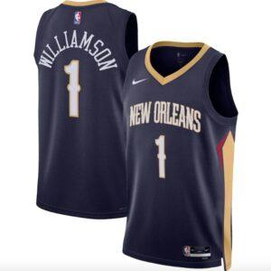 Basketball Jersey 2022-23 New Orleans Pelicans #1 Zion Williamson Swingman Icon Blue Jersey 612453