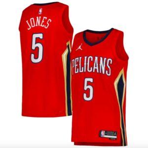 Basketball Jersey 2022-23 New Orleans Pelicans #5 Herbert Jones Swingman Statement Red Jersey 612367