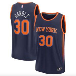 Basketball Jersey 2022-23 New York Knicks #30 Julius Randle Fast Break Statement Black Jersey Grey 613210