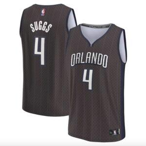 Basketball Jersey 2022-23 Orlando Magic #4 Jalen Suggs Fastbreak City Black Jersey 616578