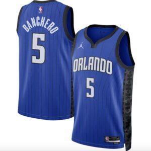 Basketball Jersey 2022-23 Orlando Magic #5 Paolo Banchero Swingman Statement Blue Jersey 615690