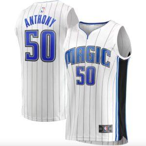 Basketball Jersey 2022-23 Orlando Magic #50 Cole Anthony Fast Break Association White Jersey Black 615866