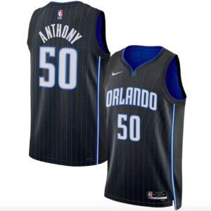 Basketball Jersey 2022-23 Orlando Magic #50 Cole Anthony Swingman Icon Black Jersey White 616652