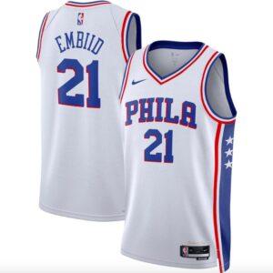 Basketball Jersey 2022-23 Philadelphia 76ers #21 Joel Embiid Swingman Association White Jersey 616998