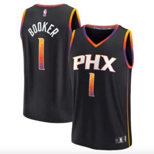 Basketball Jersey 2022-23 Phoenix Suns #1 Devin Booker Fast Break Statement Black Jersey 619983