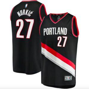 Basketball Jersey 2022-23 Portland Trail Blazers #27 Jusuf Nurkic Fast Break Icon Black Jersey 620653