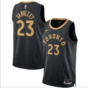 Basketball Jersey 2022-23 Toronto Raptors #23 Fred VanVleet  Swingman City Black Jersey Tang 623624