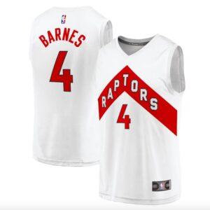 Basketball Jersey 2022-23 Toronto Raptors #4 Scottie Barnes Fast Break Association White Jersey 621222