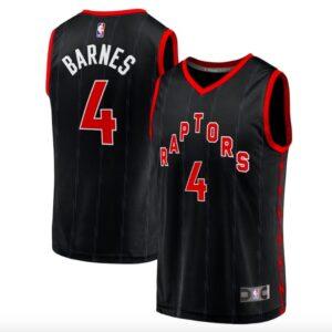 Basketball Jersey 2022-23 Toronto Raptors #4 Scottie Barnes Fast Break Statement Black Jersey 621208