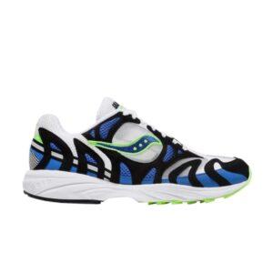 Bodega x Saucony Grid Azura 2000 QS Blue Lime Sneakers S70489 1