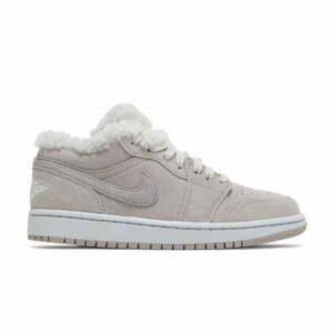 Wmns Air Jordan 1 Low SE Sherpa Fleece Sneakers DO0750 002