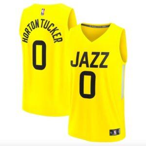 Basketball Jersey 2022-23 Utah Jazz #0 Talen Horton-Tucker Fast Break Icon Yellow Jersey 626576