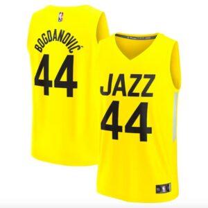 Basketball Jersey 2022-23 Utah Jazz #44 Bojan Bogdanovic Fast Break Icon Yellow Jersey 626523