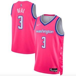 Basketball Jersey 2022-23 Washington Wizards #3 Bradley Beal Swingman City Pink Jersey Blue 628811