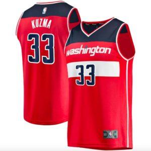 Basketball Jersey 2022-23 Washington Wizards #33 Kyle Kuzma Fast Break Icon Red Jersey Grey 630943