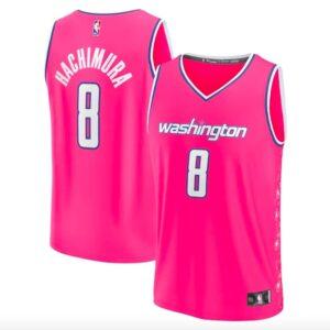 Basketball Jersey 2022-23 Washington Wizards #8 Rui Hachimura Fastbreak City Pink Jersey White 628823