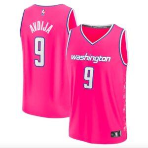 Basketball Jersey 2022-23 Washington Wizards #9 Deni Avdija Fastbreak City Pink Jersey Brown 628849