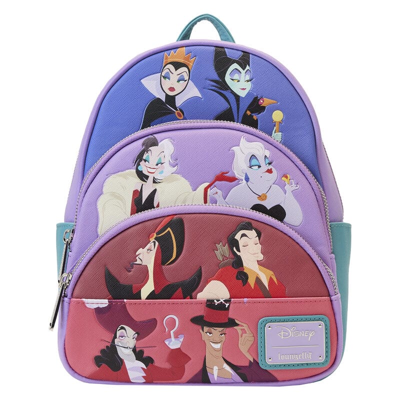 Backpack Disney Villains Color Block Triple Pocket Mini Backpack 637270