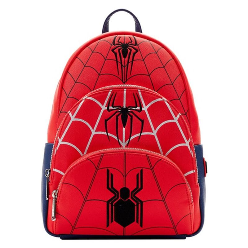 Backpack Exclusive – Spider-Man Triple Pocket Multi Logo Mini Backpack 636014