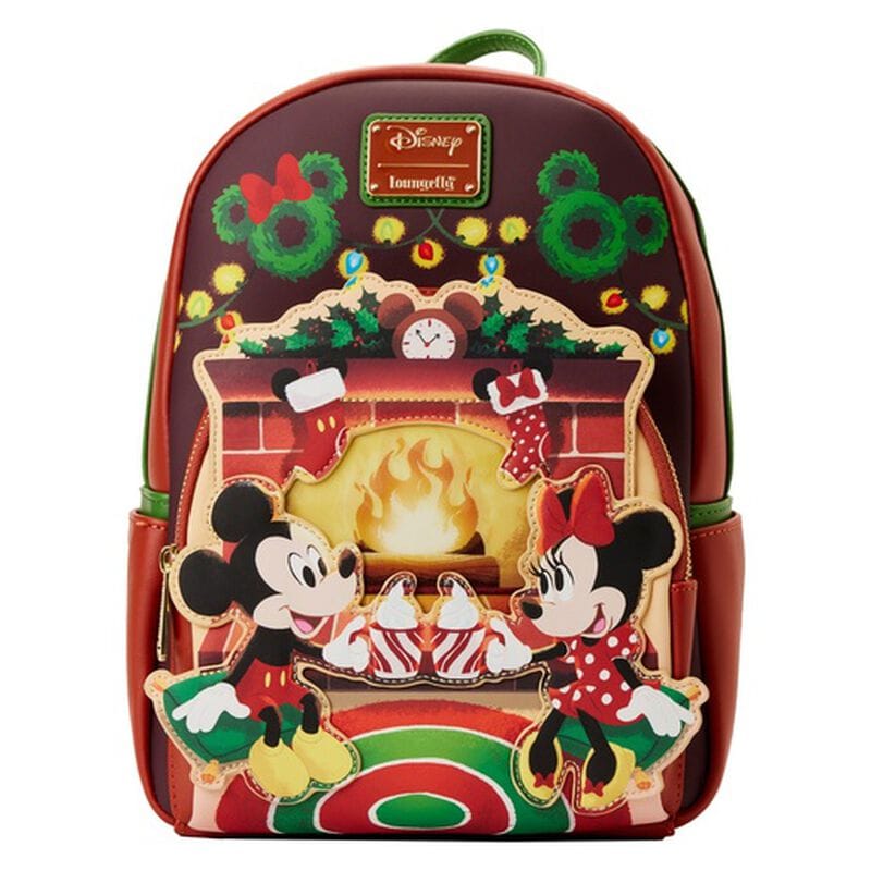 Backpack Mickey & Minnie Mouse Hot Cocoa Fireplace Mini Backpack Red 639039