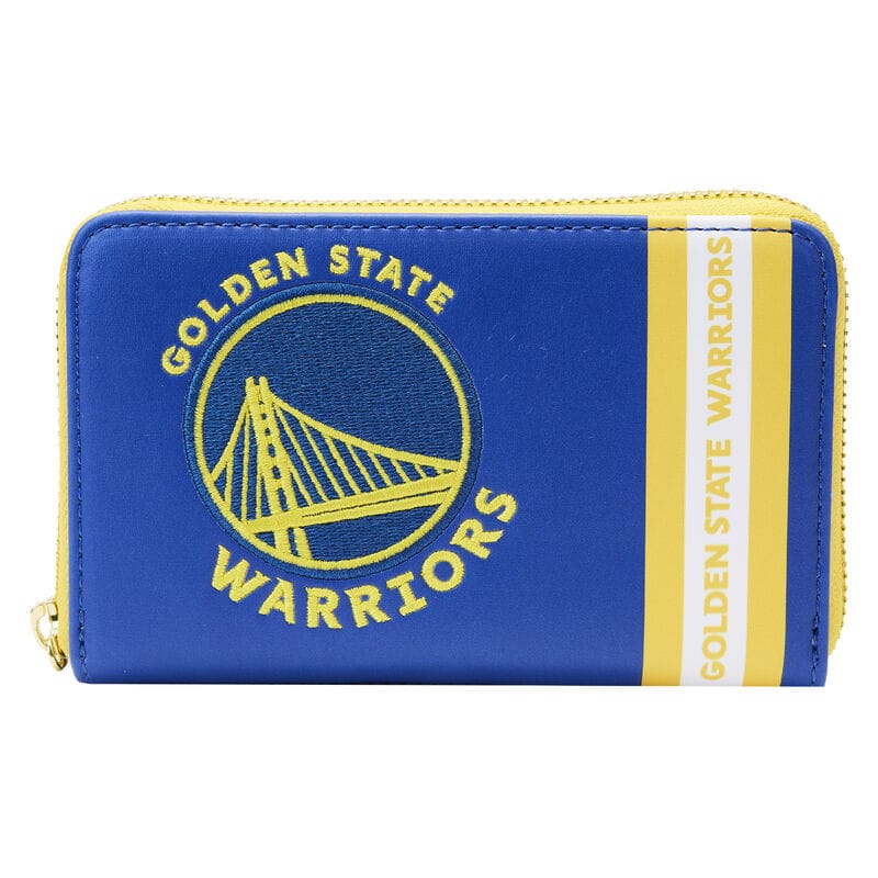 NBA Golden State Warriors Patch Icons Zip Around Wallet Black 631365