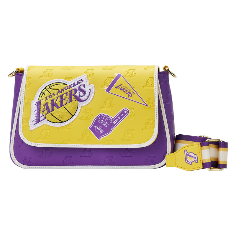 NBA Los Angeles Lakers Patch Icons Crossbody Bag Black 630981