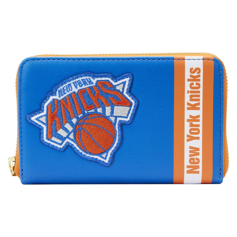 NBA New York Knicks Patch Icons Zip Around Wallet White 631301