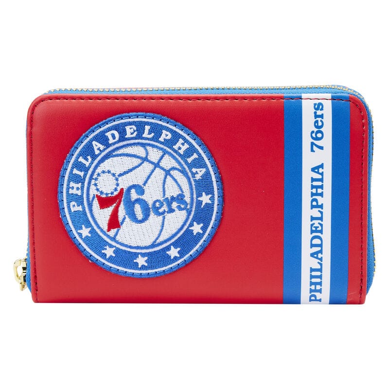 NBA Philadelphia 76ers Patch Icons Zip Around Wallet Orange 631653