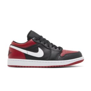 Air Jordan 1 Low Alternate Bred Toe Sneakers Red 553558 066