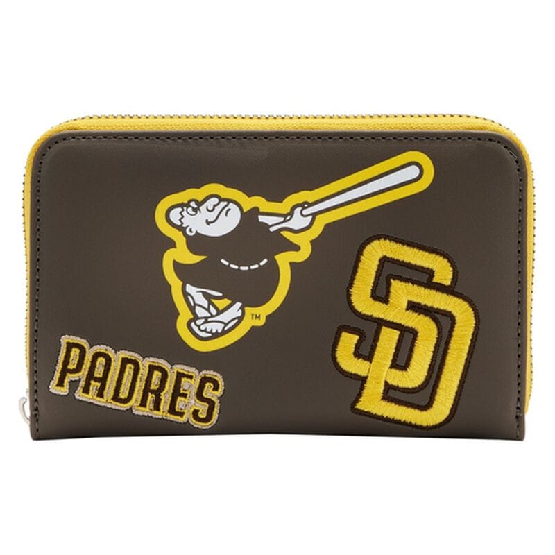 MLB SD Padres Patches Zip Around Wallet Gold 653574