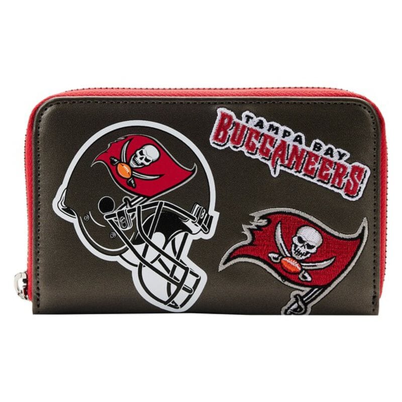 NFL Tampa Bay Buccaneers Patches Zip Around Wallet Grey 653503