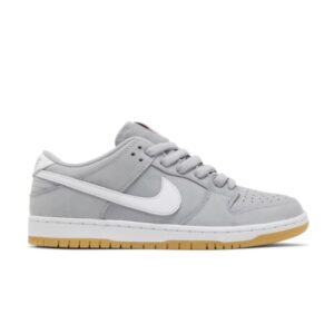 Nike Dunk Low Pro ISO SB Wolf Gray Gum Wolf Grey/White/Wolf Grey/Gum Light Brown/Pure Platinum/Safety Orange DV5464 001