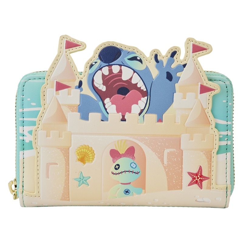 Stitch Sandcastle Beach Surprise Zip-Around Wallet 643583