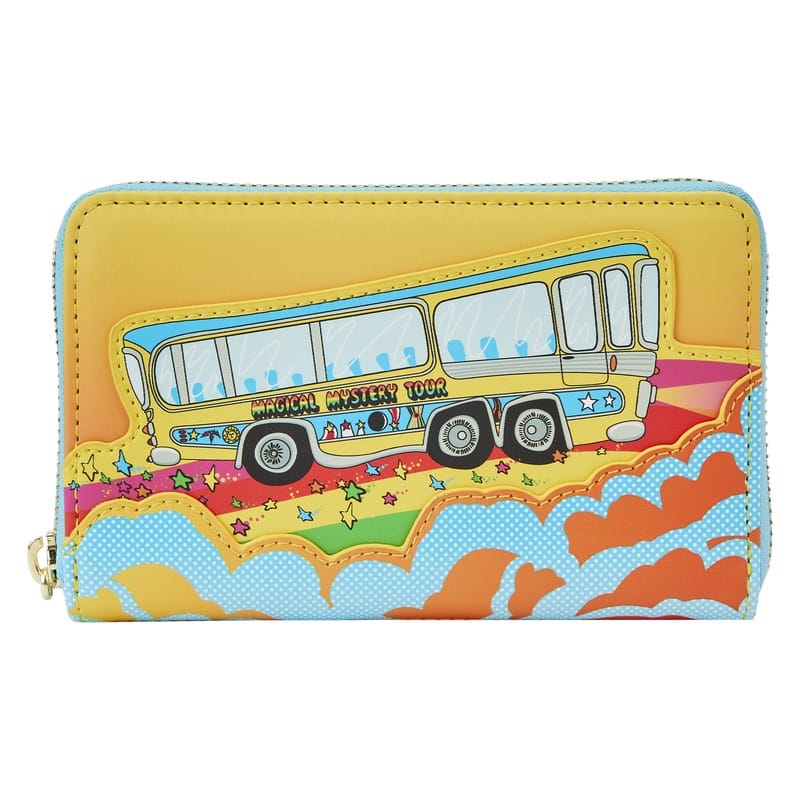 The Beatles Magical Mystery Tour Bus Zip Around Wallet Black 644347