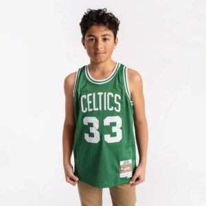 Basketball Jersey 1985-86 Boston Celtics Larry Bird #33 Youth Swingman Hardwood Classic Green Jersey Green 691736