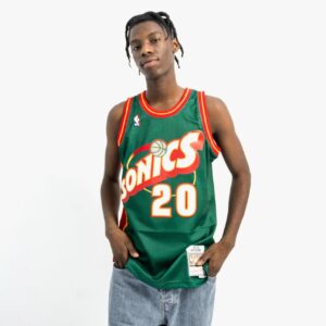 Basketball Jersey 1995-96 Seattle Supersonics Gary Payton #20 Swingman Hardwood Classics Green Jersey 695219