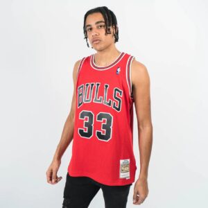 Basketball Jersey 1997-1998 Chicago Bulls Scottie Pippen #33 Swingman Hardwood Classic Red Jersey 693320