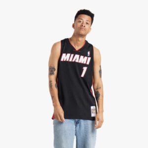 Basketball Jersey 2012-13 Miami Heat Chris Bosh #1 Swingman Hardwood Classic Black Jersey 693661