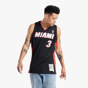 Basketball Jersey 2012-13 Miami Heat Dwyane Wade #3 Swingman Hardwood Classic Black Jersey Violet 693646