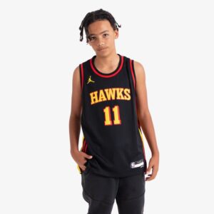 Basketball Jersey 2023-24 Atlanta Hawks Trae Young #11 Youth Swingman Statement Edition Black Jersey Black 696228