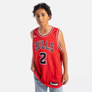 Basketball Jersey 2022-23 Chicago Bulls Lonzo Ball #2 Youth Swingman Icon Edition Red Jersey Red 692397